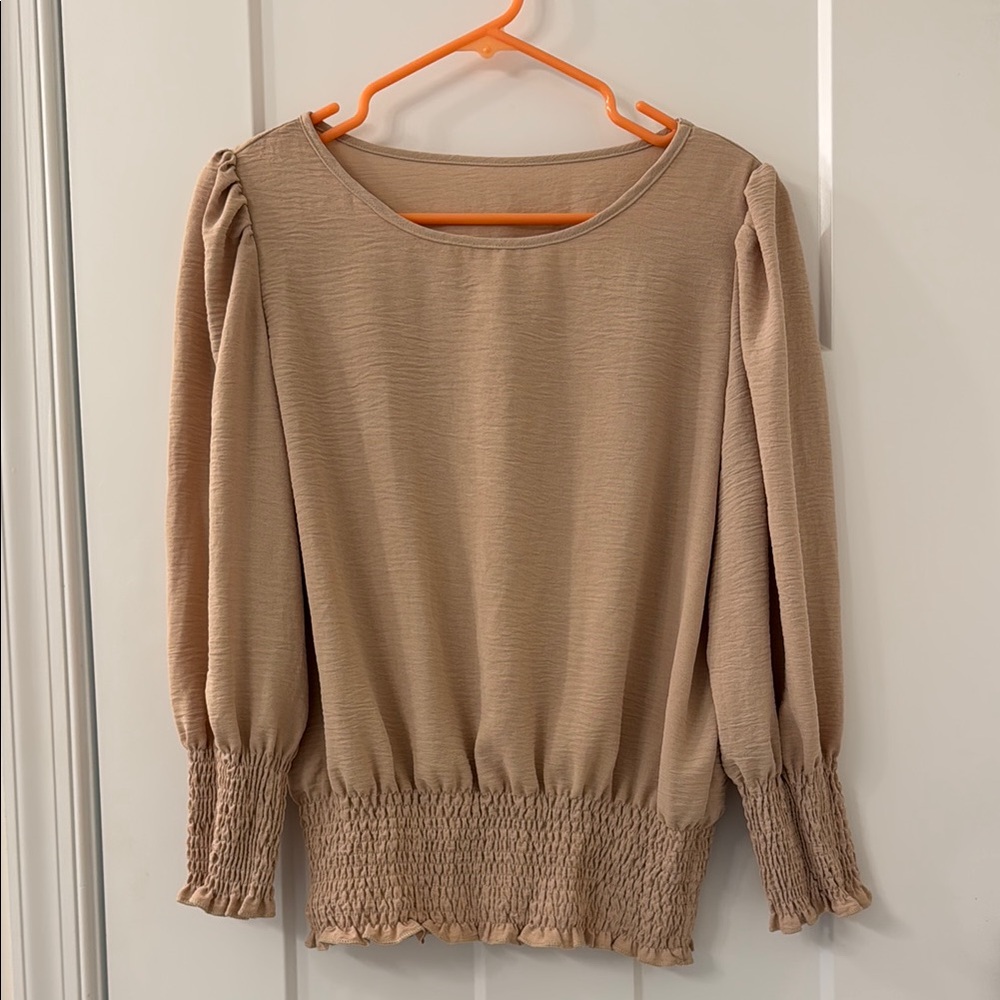 Elegant Tan Women's Top